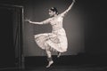 Bengaluru, INDIA Ã¢â¬â October 30,2019: A young bharatnatyam dancer performs during `SthreeratnaÃ¢â¬â¢